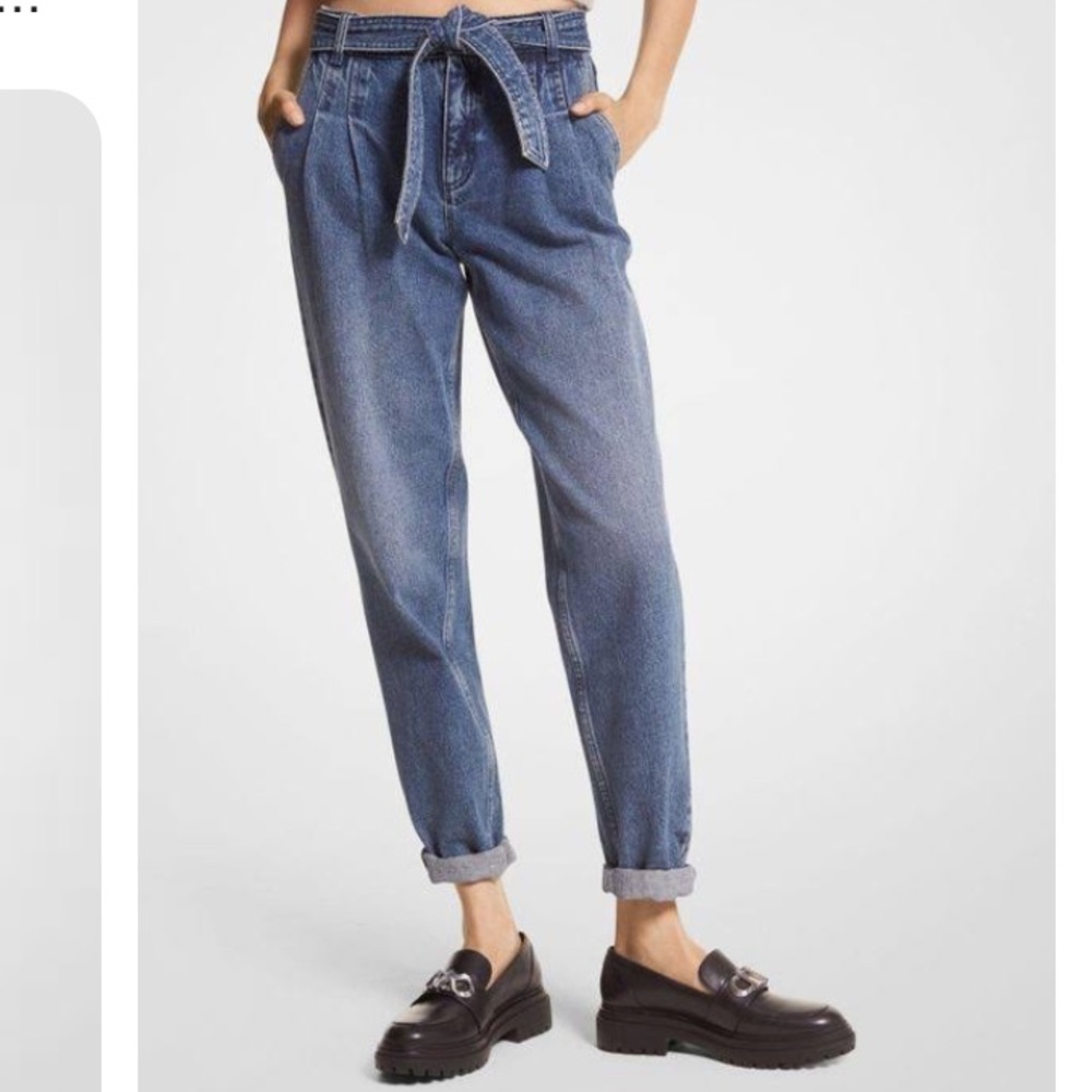 MICHAEL MICHAEL KORS Pleated Denim Pants.